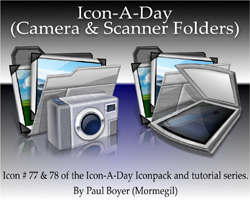 Icon-A-Day #77 & #78 (Cameras & Scanners Folders)