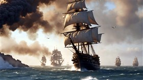 a 17th-century galleon