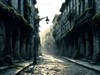 A ruined gothic city street