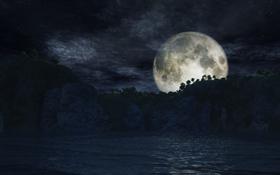 Lagoon by night