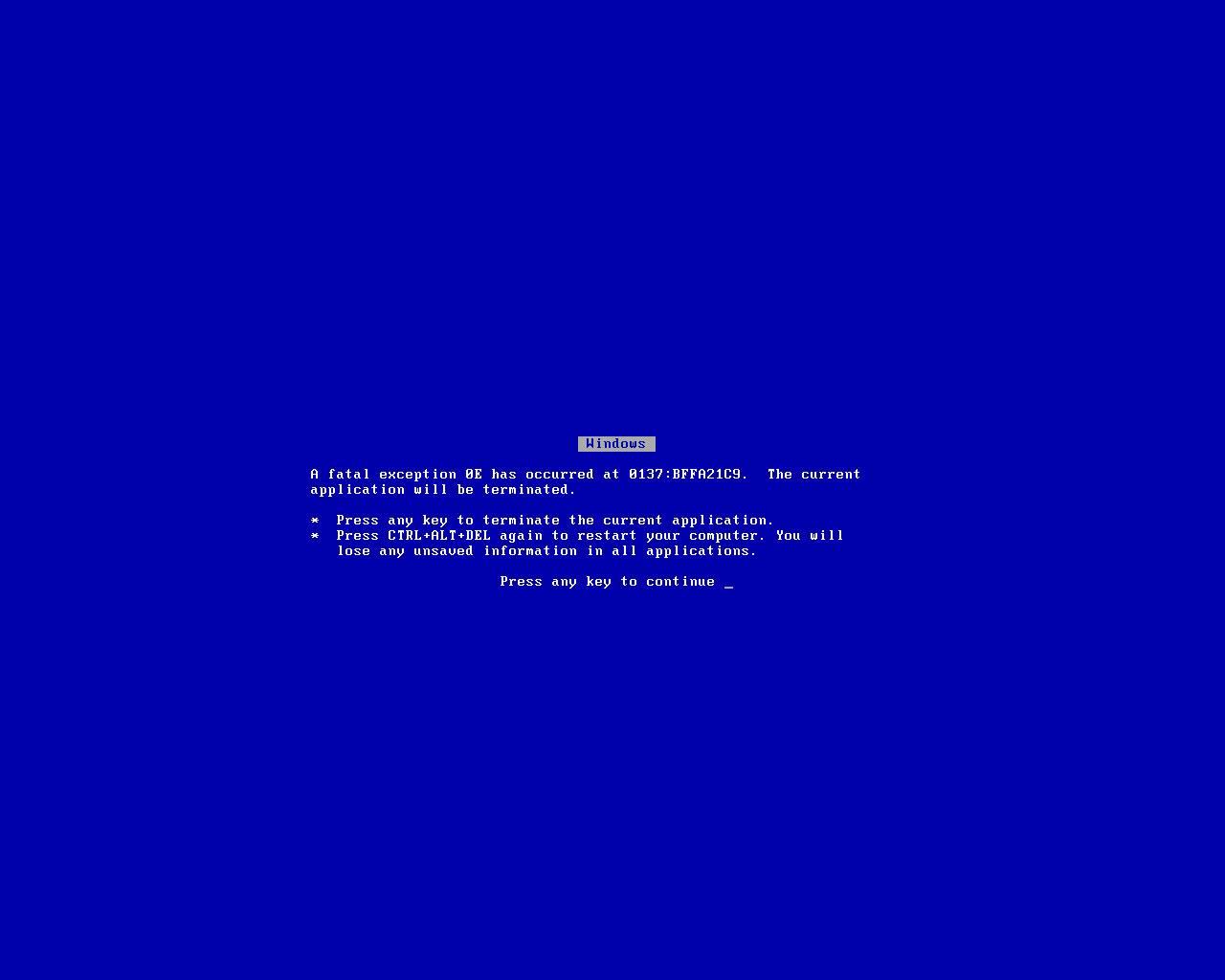 WinCustomize: Explore : Screensavers : BSOD Screensaver