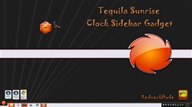 Tequila Sunrise Clock Sidebar Gadget