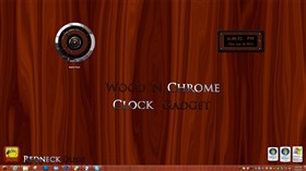 Wood 'N Chrome Clock Gadget