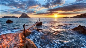 Spanish Sea Sunset HDR