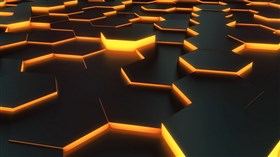 Hexagon Orange Neon