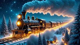 4K Winter Train