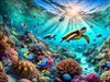 4K Turtle Fish