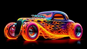 4K Neon Hot Rod 34