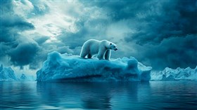 4K Polar Bear Iceberg