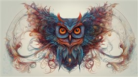 Mr. Fractal blue owl!