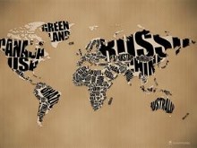 Typographic World Map