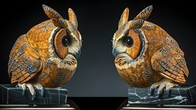 Twin Wood Carvings