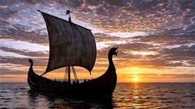An old Viking ship