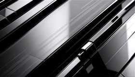 Chrome black and white abstract design