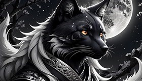 Black kitsune