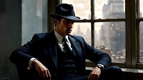 a male detective in 1950's