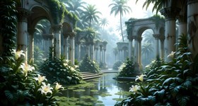 A lush garden