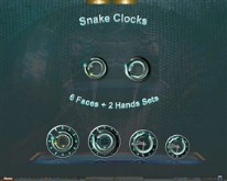 Snake Clocks Docklets Hands and Faces