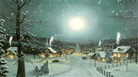 Snowy Winter Village