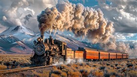 4K Old West Train