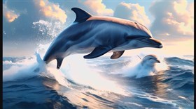 4K Dolpins Swim