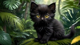 8K Black Kitten