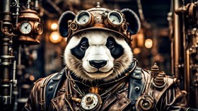 4K Steampunk Panda3