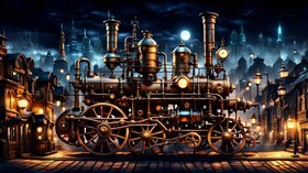 4K Steampunk City