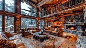 4K Luxury Log Cabin Home