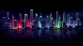 Futuristic Neon Cityscape