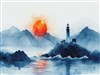 Lighthouse in Watercolor