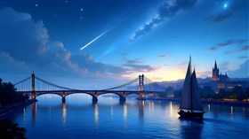 a shooting star