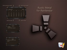 Rustic Metal Rainlendar