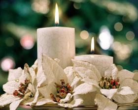 White Christmas Candles
