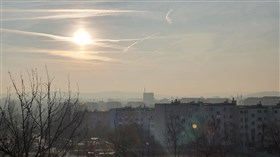 Sundown over city