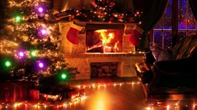 Christmas _Snow_Fireplace_Cat