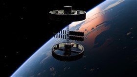 Space Station Orbiting Earth