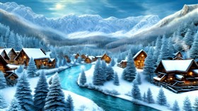 4K Winter River