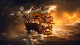 4K Ship in a Storm