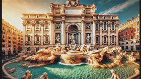4K Trevi Fountain in Rome