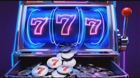 4K Neon Slot Machine Jackpot
