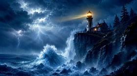 4K Lighthouse Storm