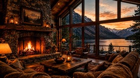 4K Lake Cabin