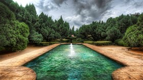 HDR Pool Fountain