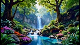 4K Waterfall Scape