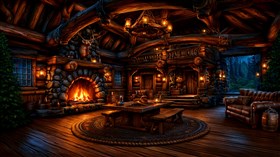 4K Log Cabin