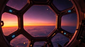 Space Station Sunset