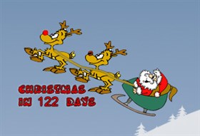 Santa Sleigh Countdown Gadget
