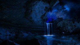 Lake Night Waterfall HD