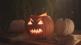 Foggy Jack-o-lantern